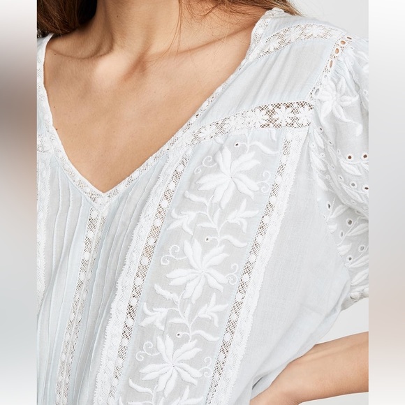 Loveshackfancy Light blue Mini Ruffled Dress | M - Picture 8 of 9